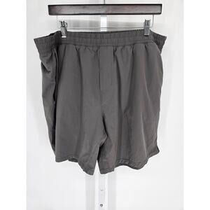 Shinesty Mens Sz 2XL Swimsuit Swim Trunks Lined Solid Gray